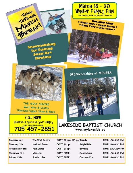 March break flyer